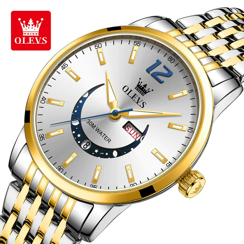 OLEVS-Relógio Quartz Original Masculino