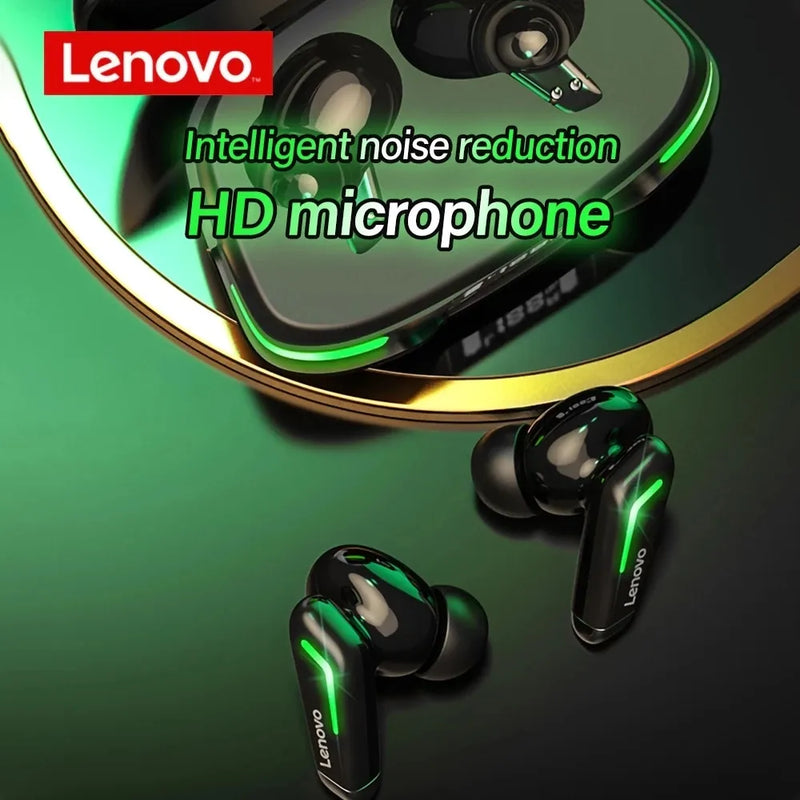 Original Lenovo GM3 fones de ouvido Bluetooth TWS Gaming Headset com tela digital baixa latência microfone duplo redução de ruído.